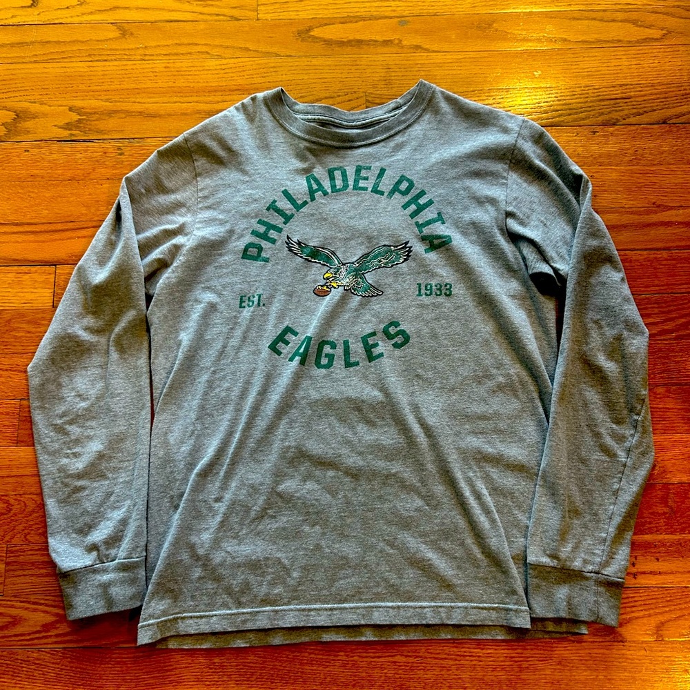 Nike Philadelphia Eagles Retro Stamp It Long Sleeve T-Shirt - Ash Size Medium